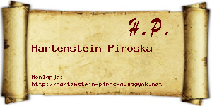 Hartenstein Piroska névjegykártya